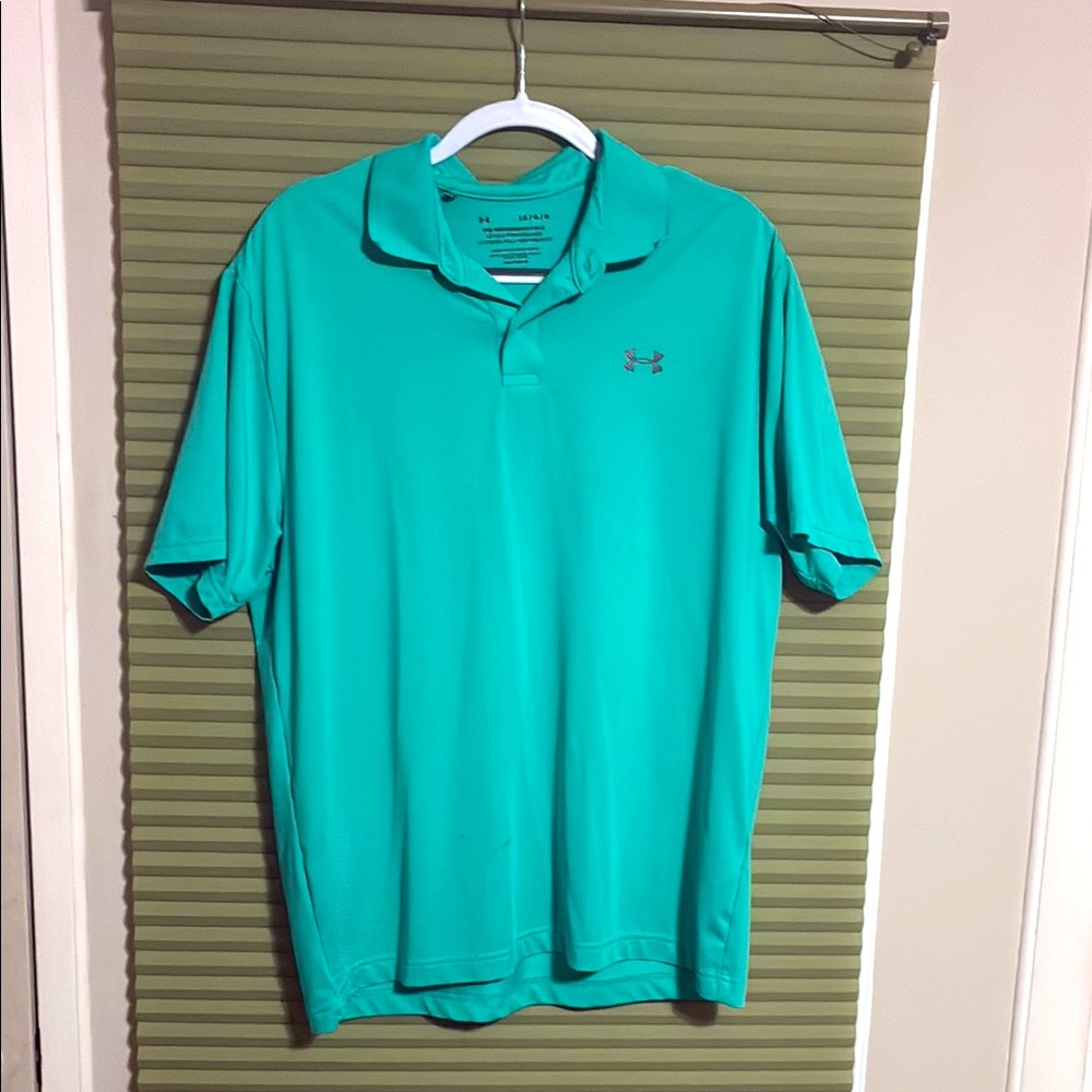 Under Armour Blue Polo Shirt Classic Cotton Blend